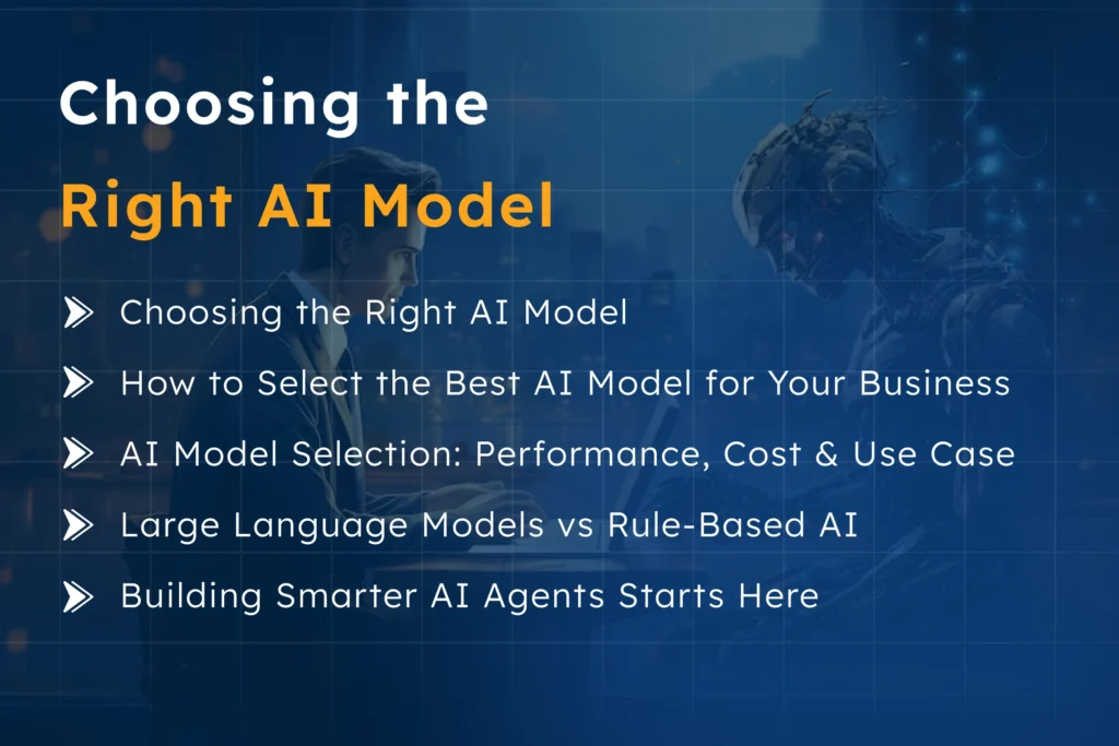 Choosing the right AI model is crucial, as not every AI agent needs a large language model (LLM). LLMs are ideal for tasks involving complex natural language processing, such as customer support or data analysis. Rule-based systems, on the other hand, are simpler, faster, and more cost-effective for repetitive tasks. Balancing performance and cost is key—start with the simplest model that works and scale as needed. Proper model selection based on task complexity can reduce costs and enhance efficiency in building your AI agent.