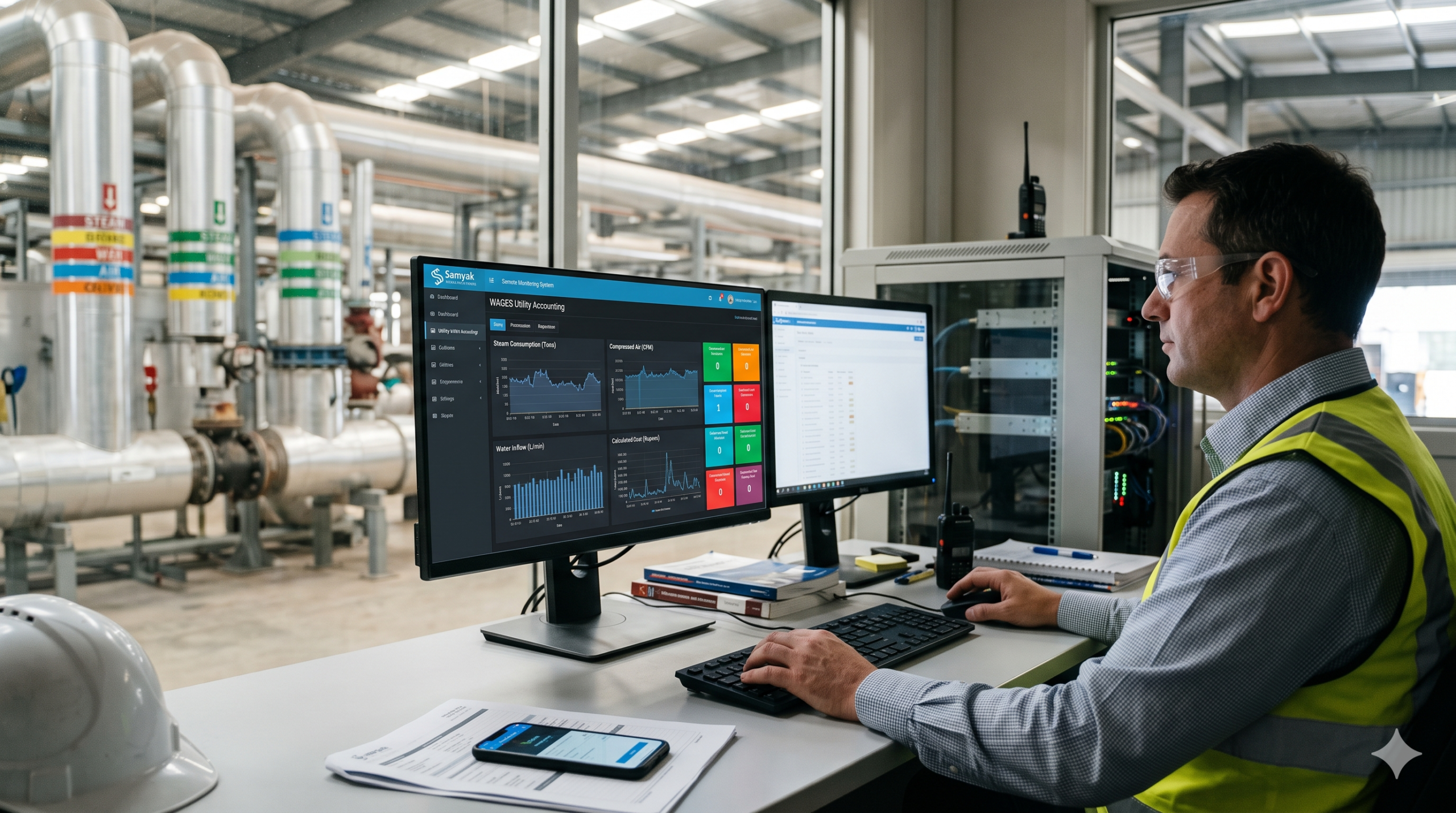 Industrial utility monitoring software